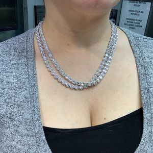 Lab created diamond necklace